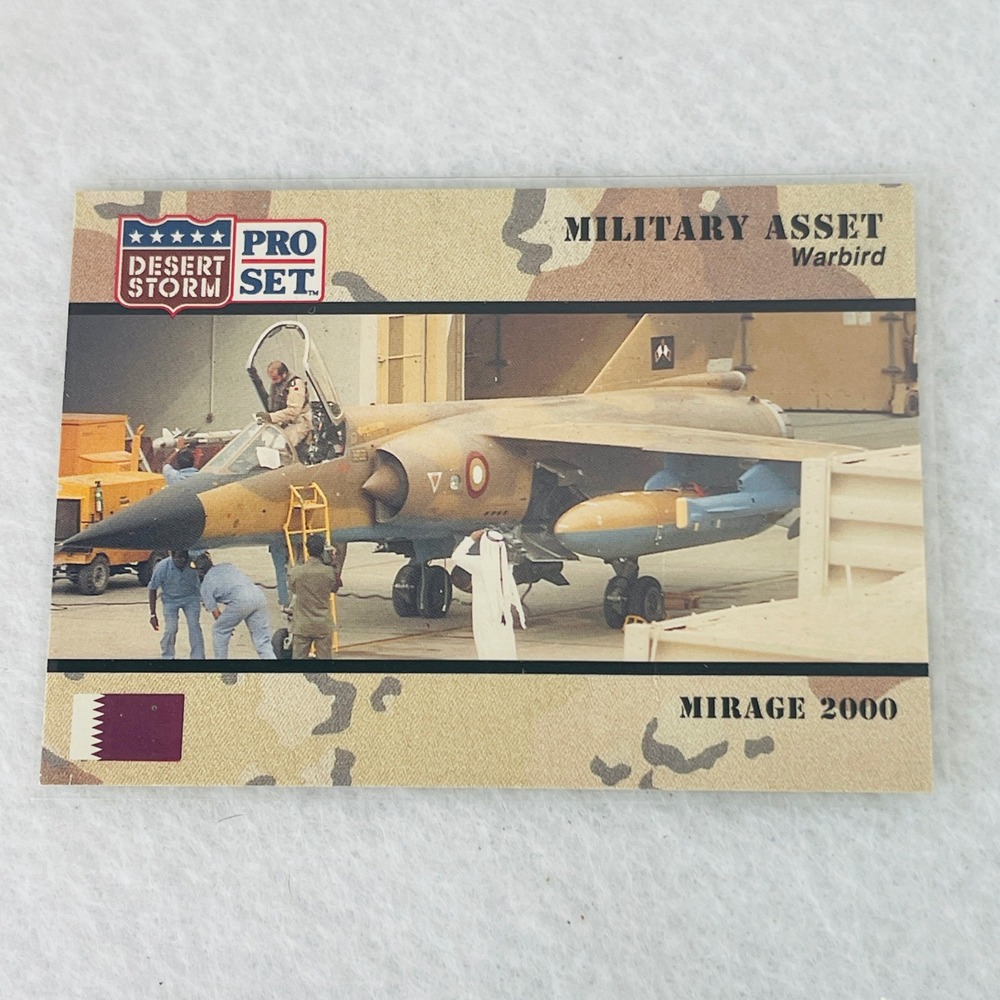 1991 Pro Set Desert Storm Mirage 2000 Warbird Military Asset Trading Card 229